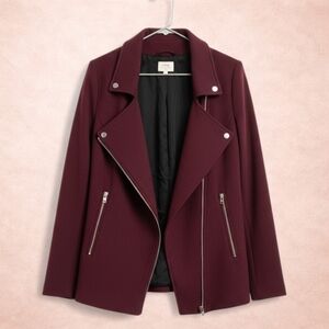 Wilfred Rich Purple Blazer with Zipper Details Size Small